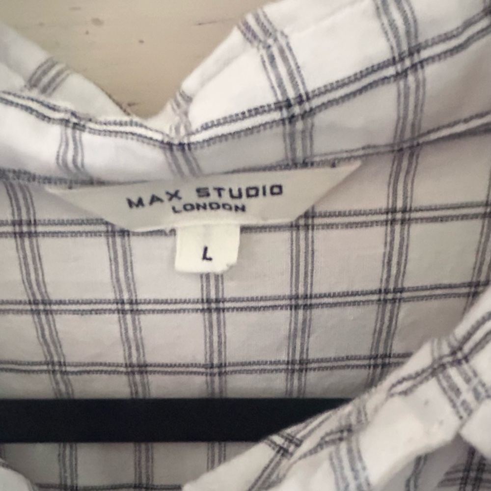 Max Studio Men's Plaid Button Down Shirt
